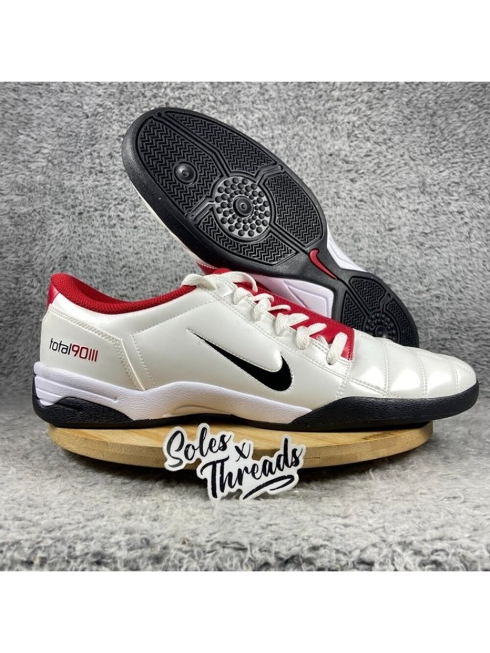 Nike Total 90 White Gym Red Black Size 13 Men HQ2851-100